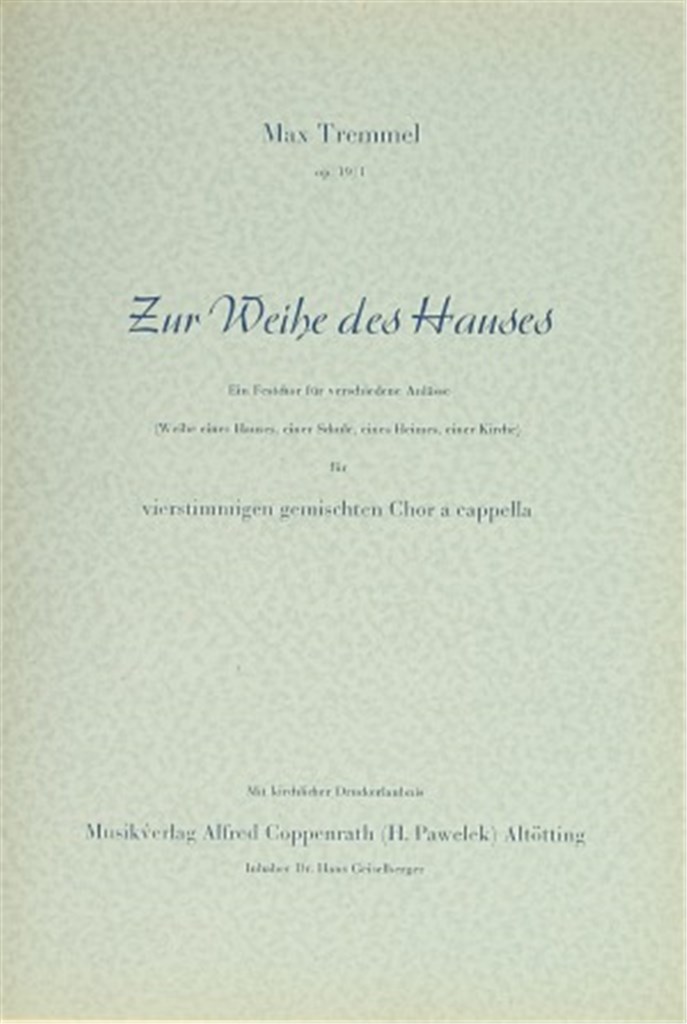 Zur Weihe des Hauses